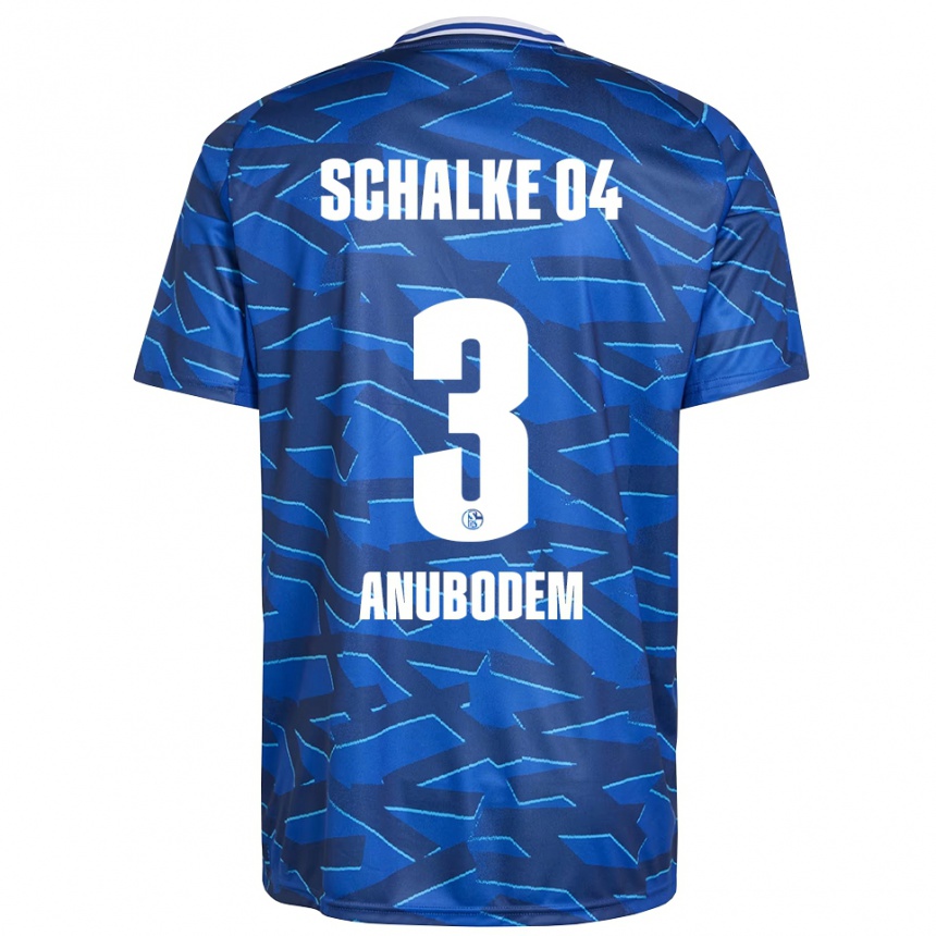 גברים כדורגל Ngufor Anubodem #3 כחול רויאל לבן ג'רזי ביתית 2025/26