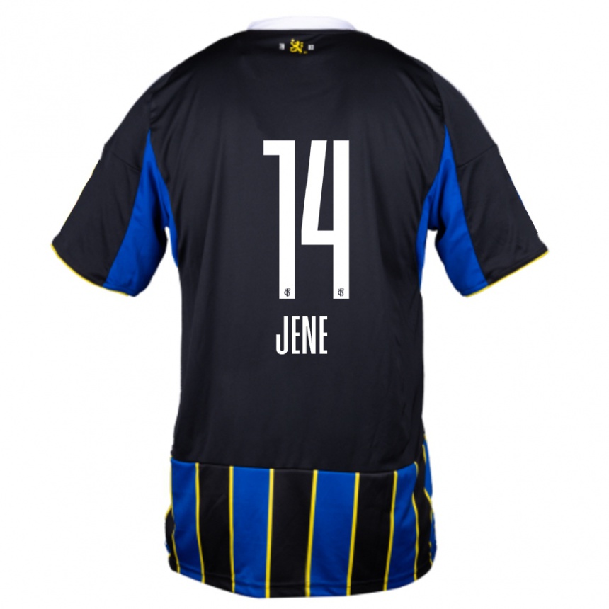גברים כדורגל Maximilian Jene #14 כחול שחור צהוב ג'רזי ביתית 2025/26