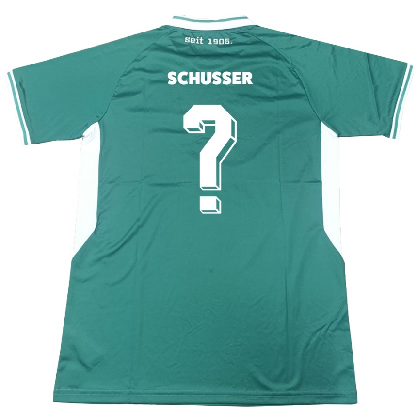 גברים כדורגל Lina Schusser #0 ירוק לבן ג'רזי ביתית 2025/26