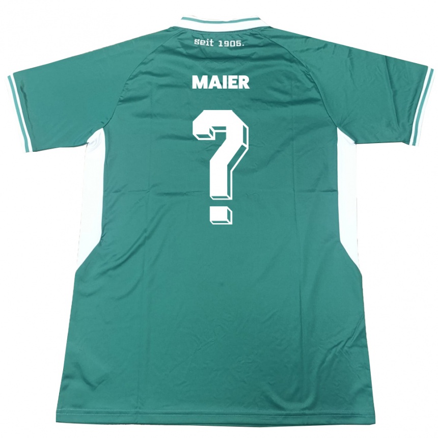 גברים כדורגל Marie Maier #0 ירוק לבן ג'רזי ביתית 2025/26