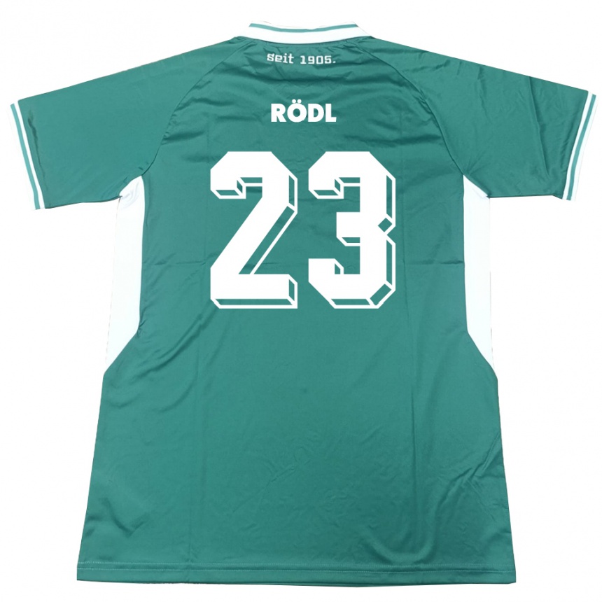 גברים כדורגל Valentin Rödl #23 ירוק לבן ג'רזי ביתית 2025/26