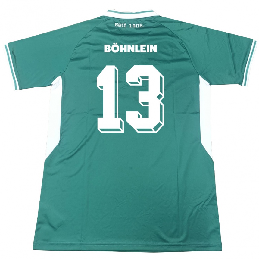 גברים כדורגל קריסטיאן בונליין #13 ירוק לבן ג'רזי ביתית 2025/26