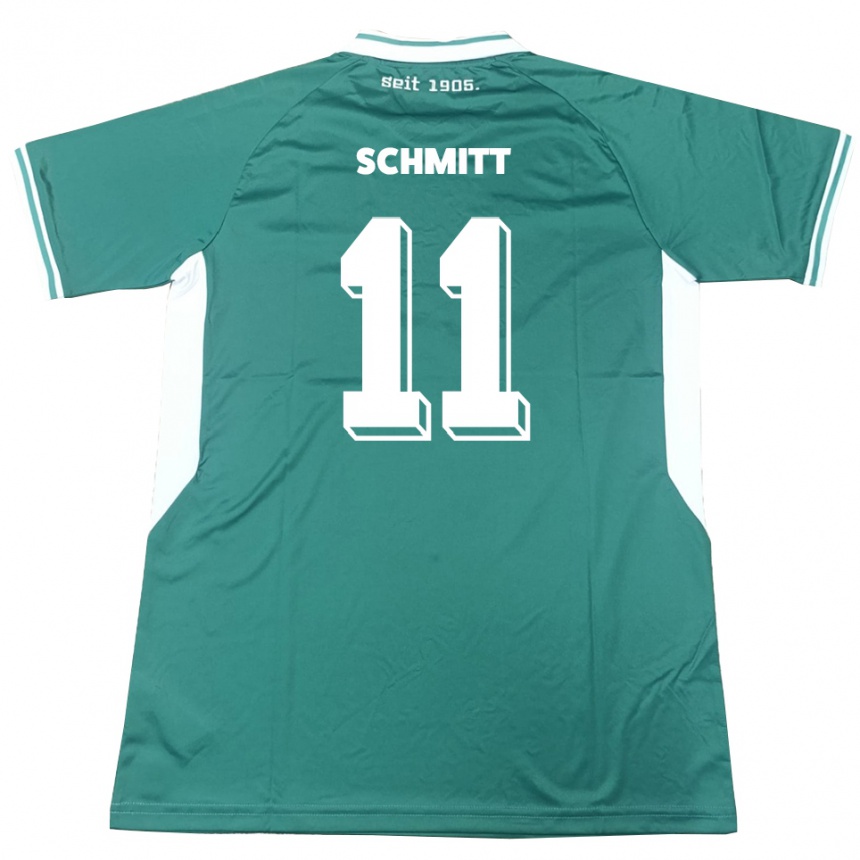 גברים כדורגל Valentin Schmitt #11 ירוק לבן ג'רזי ביתית 2025/26