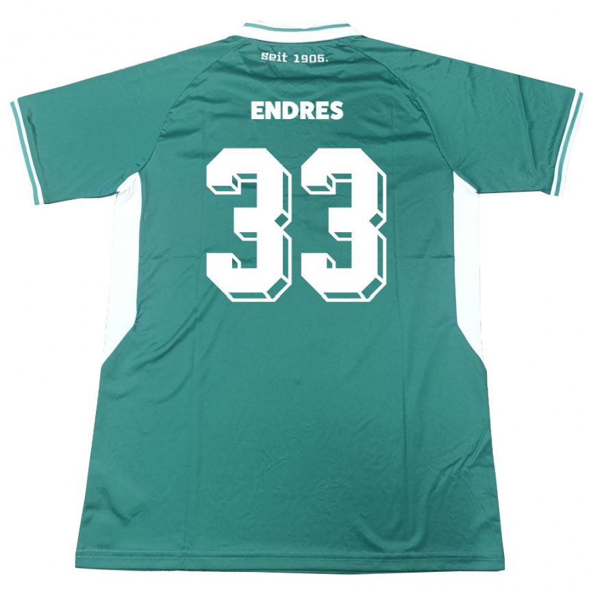 גברים כדורגל ג׳ושוע אנדרס #33 ירוק לבן ג'רזי ביתית 2025/26