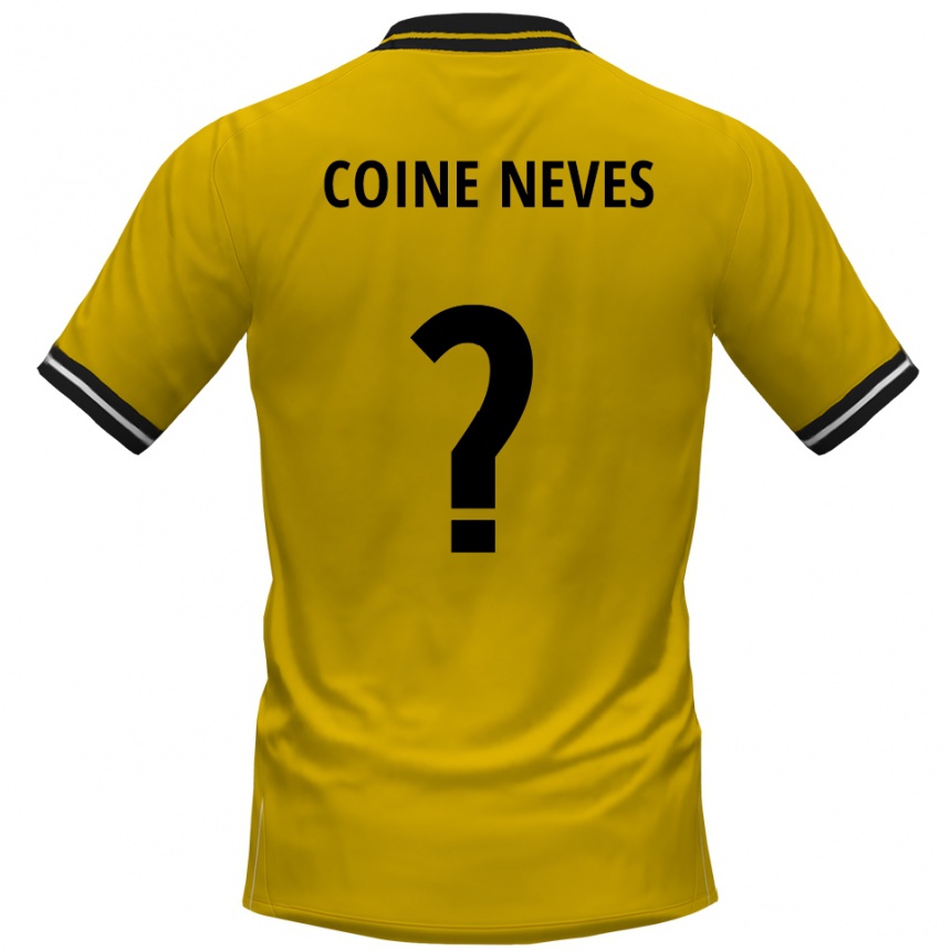 גברים כדורגל Arthur Coine Neves #0 צהוב שחור ג'רזי ביתית 2025/26