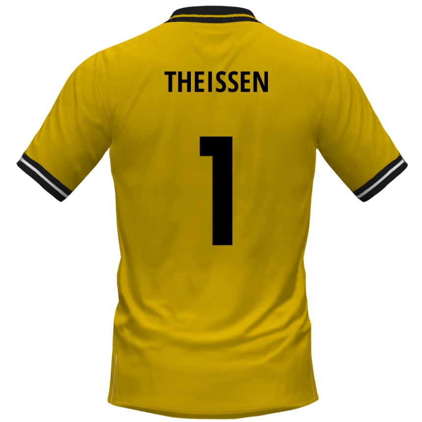 גברים כדורגל Jarun Theißen #1 צהוב שחור ג'רזי ביתית 2025/26 גברים כדורגל Jarun Theißen #1 צהוב שחור ג'רזי ביתית 2025/26