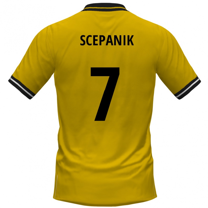 גברים כדורגל Lukas Scepanik #7 צהוב שחור ג'רזי ביתית 2025/26