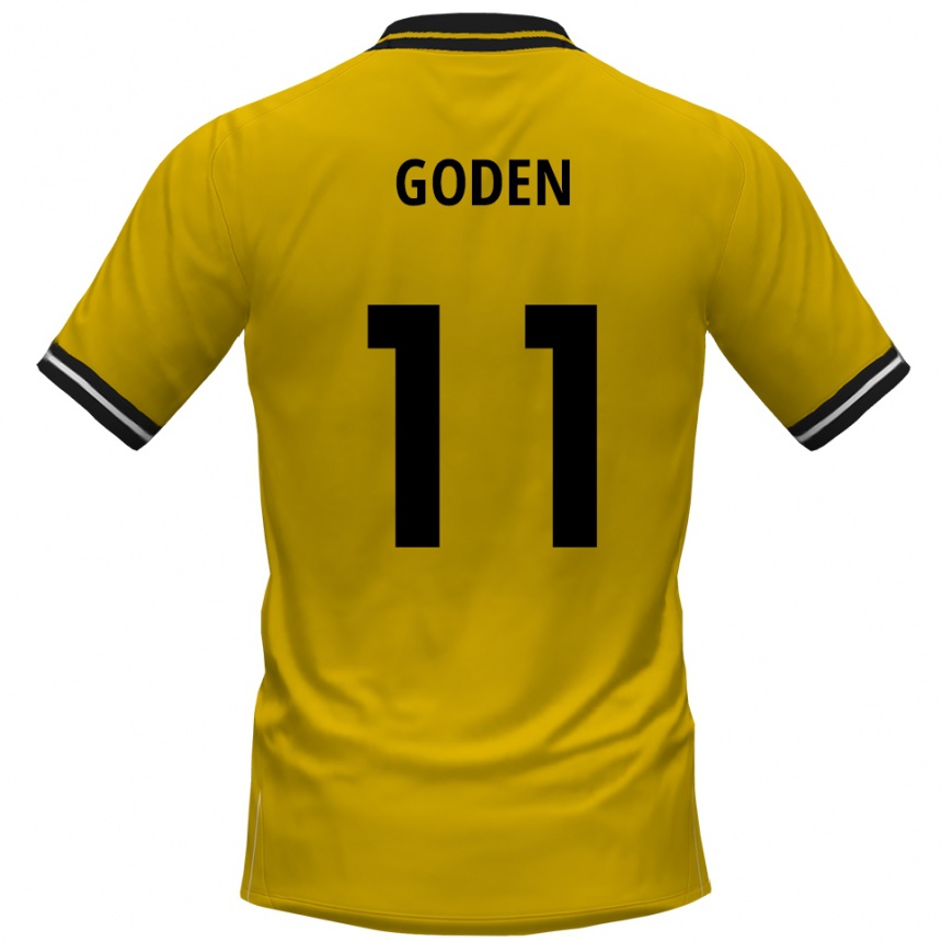 גברים כדורגל קווין גודן #11 צהוב שחור ג'רזי ביתית 2025/26