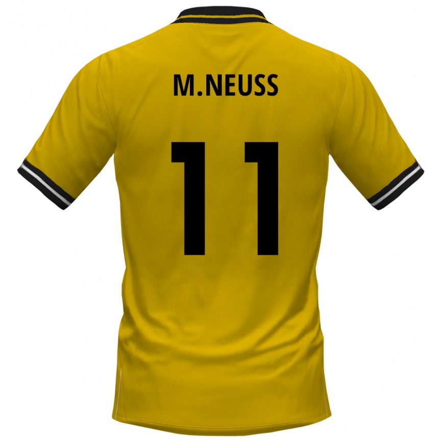 גברים כדורגל מקסימיליאן נויס #11 צהוב שחור ג'רזי ביתית 2025/26