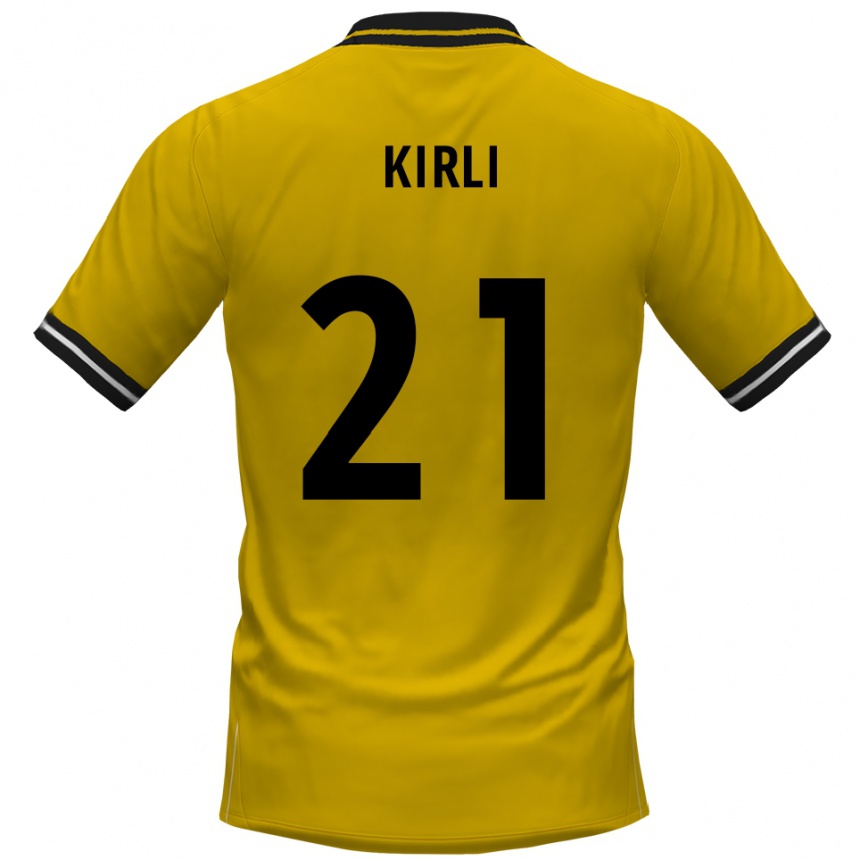 גברים כדורגל Celil-Noah Kirli #21 צהוב שחור ג'רזי ביתית 2025/26