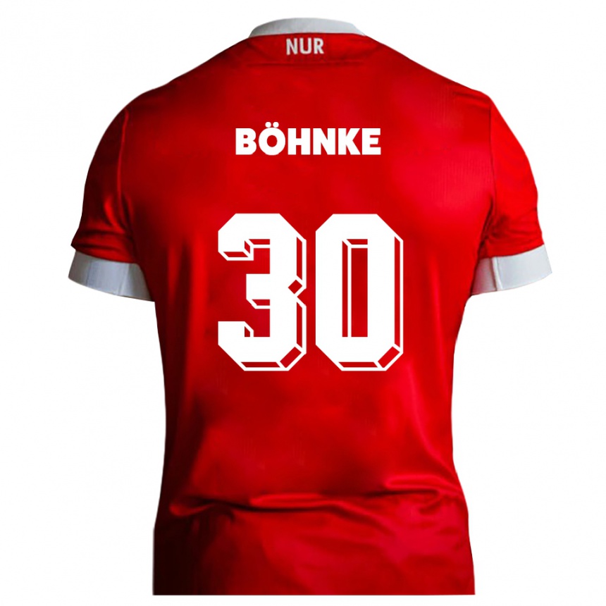 גברים כדורגל מקס באנקה #30 אדום לבן ג'רזי ביתית 2025/26