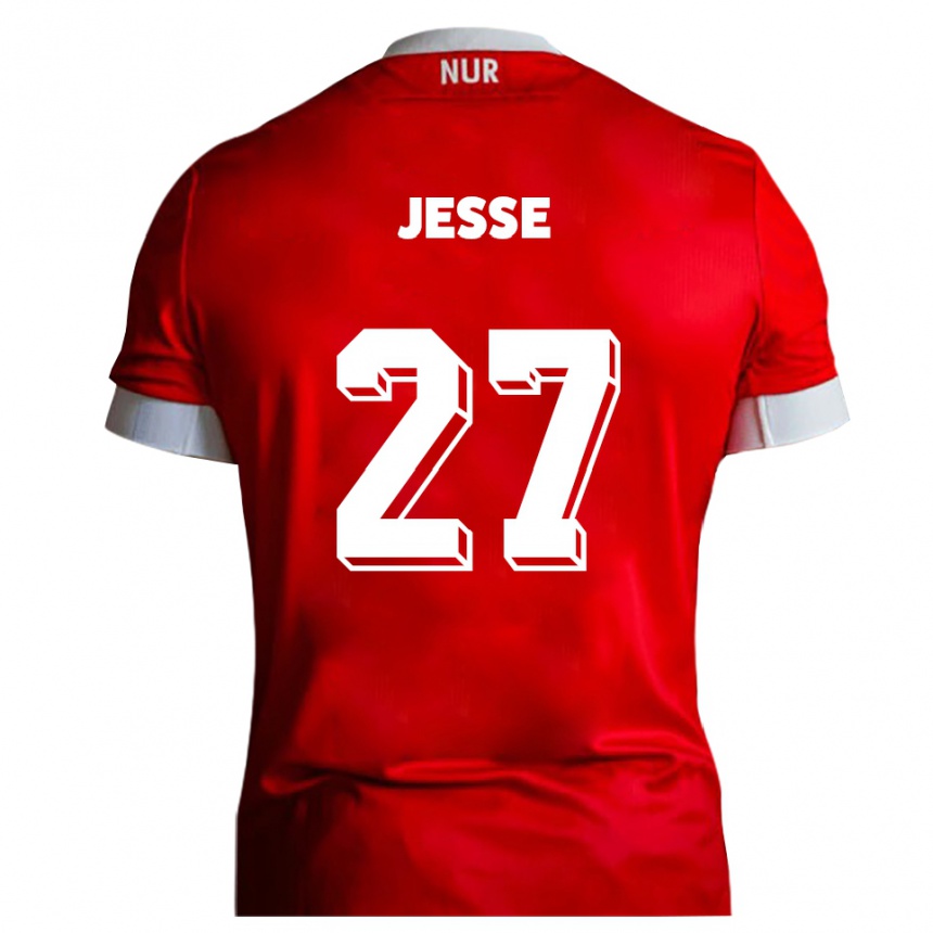 גברים כדורגל Karl Jesse #27 אדום לבן ג'רזי ביתית 2025/26