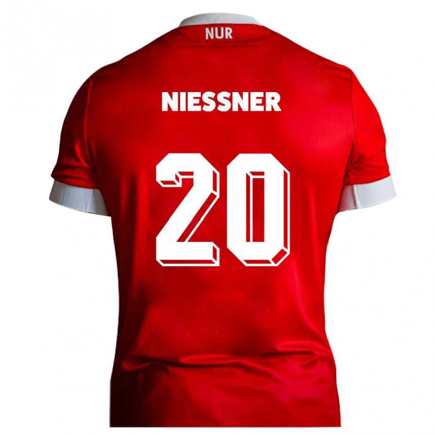 גברים כדורגל לנארד ניסנר #20 אדום לבן ג'רזי ביתית 2025/26