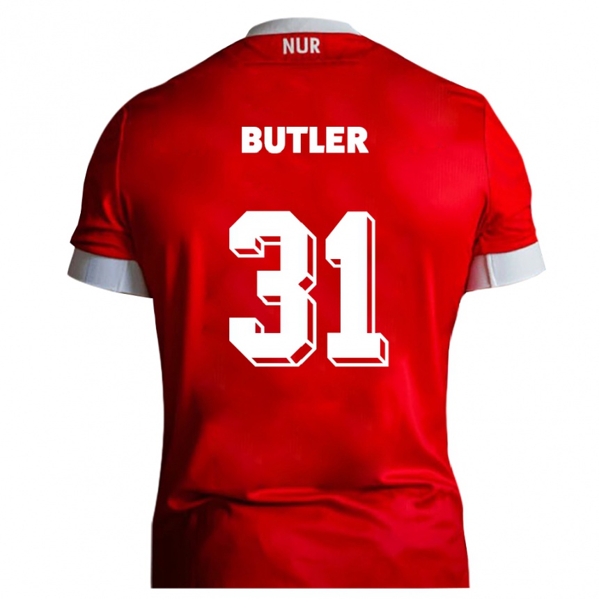 גברים כדורגל ג׳אסטין באלטר #31 אדום לבן ג'רזי ביתית 2025/26