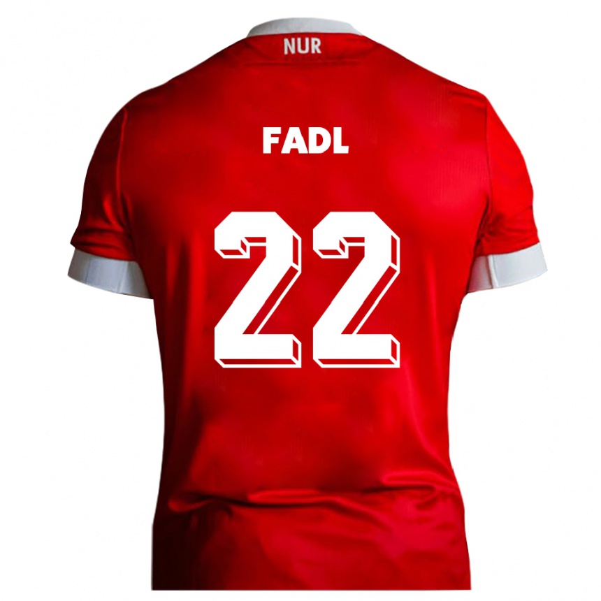 גברים כדורגל Jad Fadl #22 אדום לבן ג'רזי ביתית 2025/26