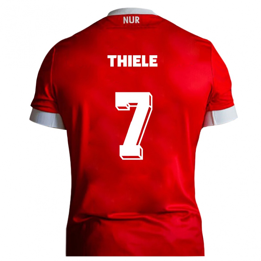 גברים כדורגל טימי תילה #7 אדום לבן ג'רזי ביתית 2025/26