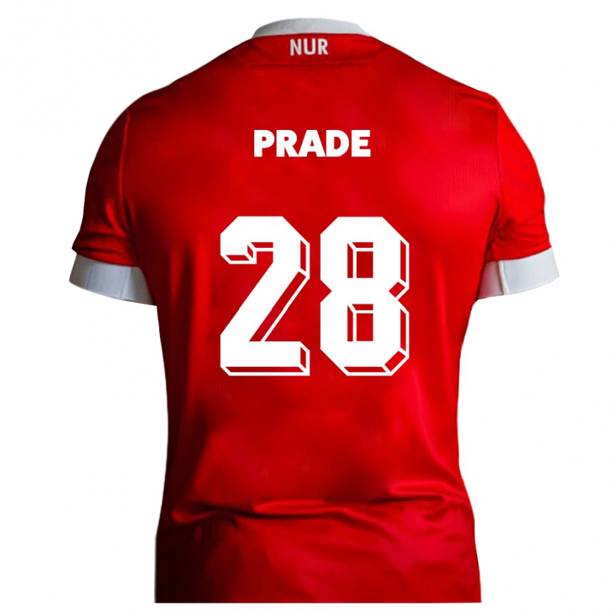 גברים כדורגל אדריאן פרייד #28 אדום לבן ג'רזי ביתית 2025/26
