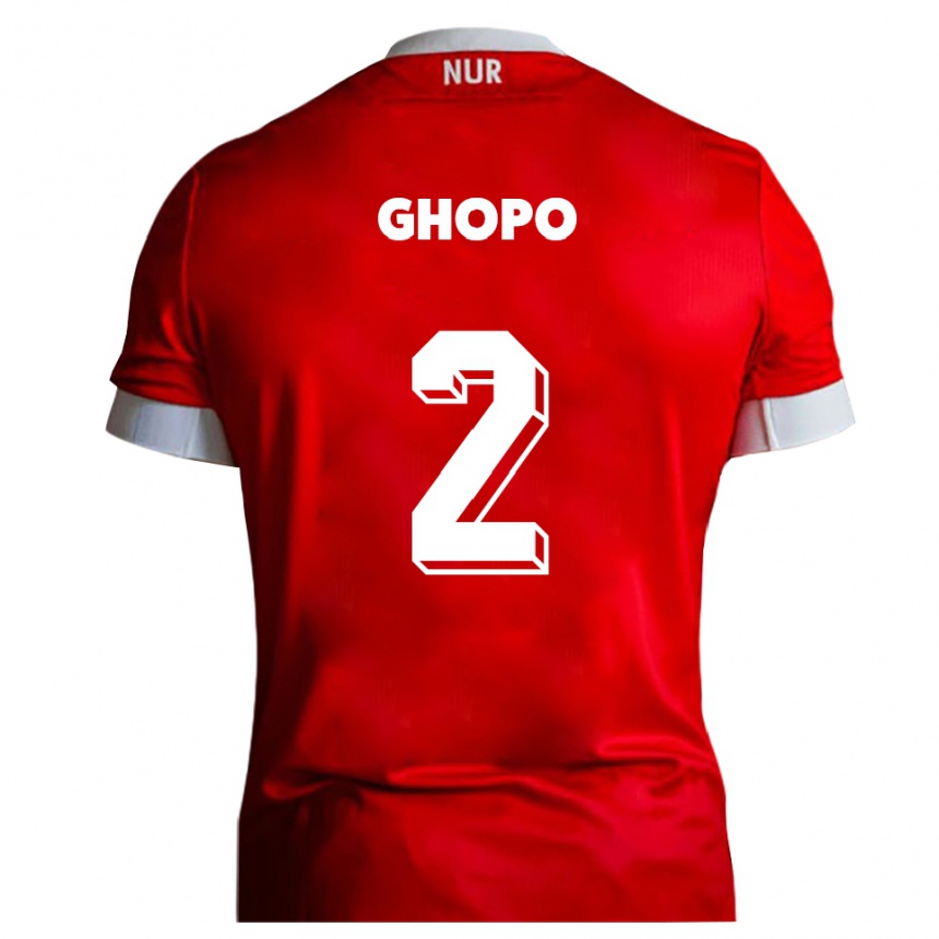 גברים כדורגל Morel Ghopo #2 אדום לבן ג'רזי ביתית 2025/26