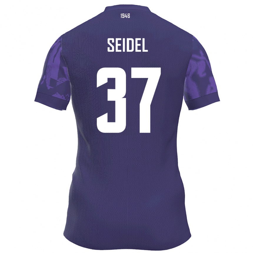 גברים כדורגל Paul Seidel #37 סגול לבן ג'רזי ביתית 2025/26