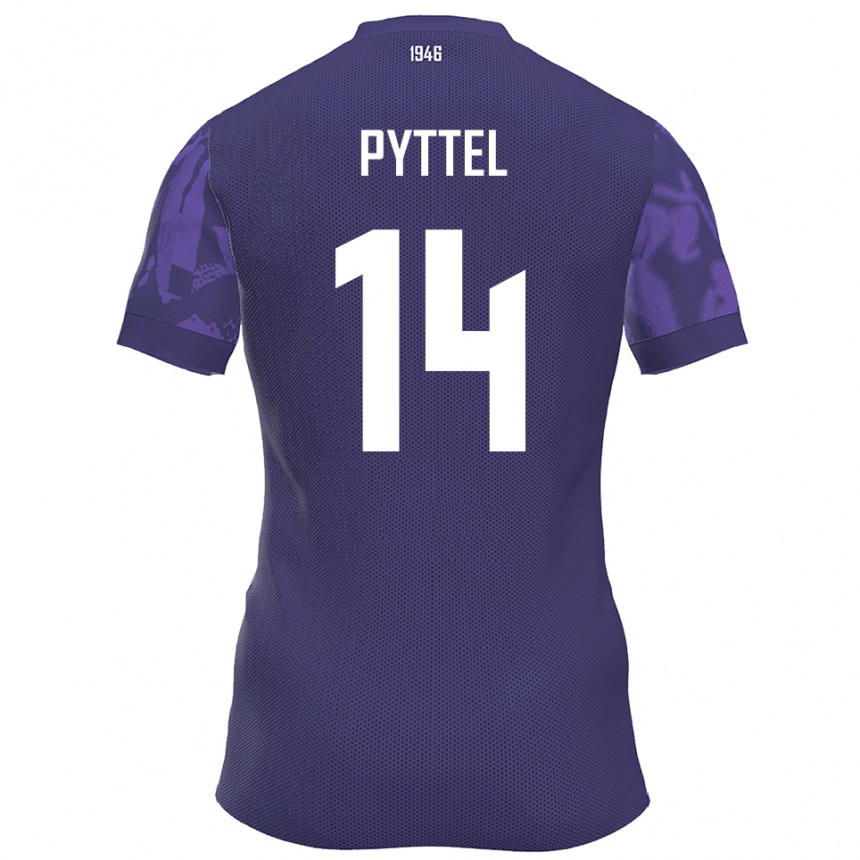 גברים כדורגל הנריק פיטל #14 סגול לבן ג'רזי ביתית 2025/26