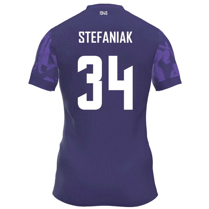 גברים כדורגל מרווין סטפניאק #34 סגול לבן ג'רזי ביתית 2025/26