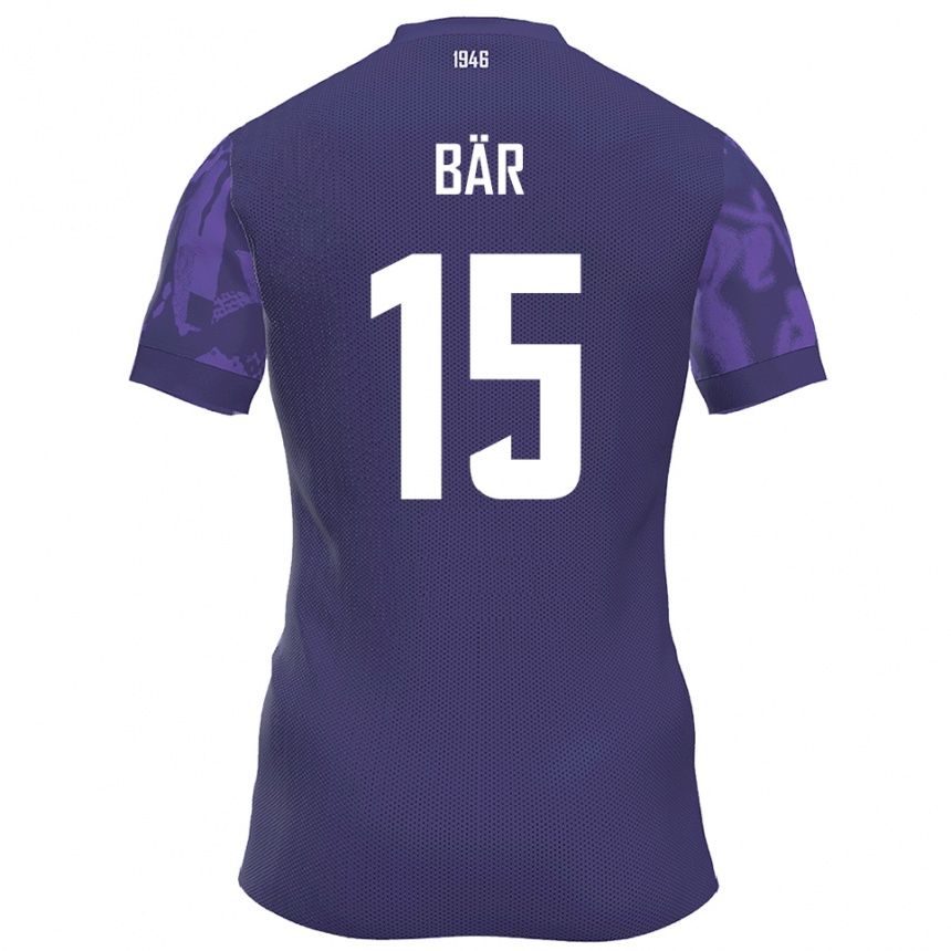 גברים כדורגל Marcel Bär #15 סגול לבן ג'רזי ביתית 2025/26