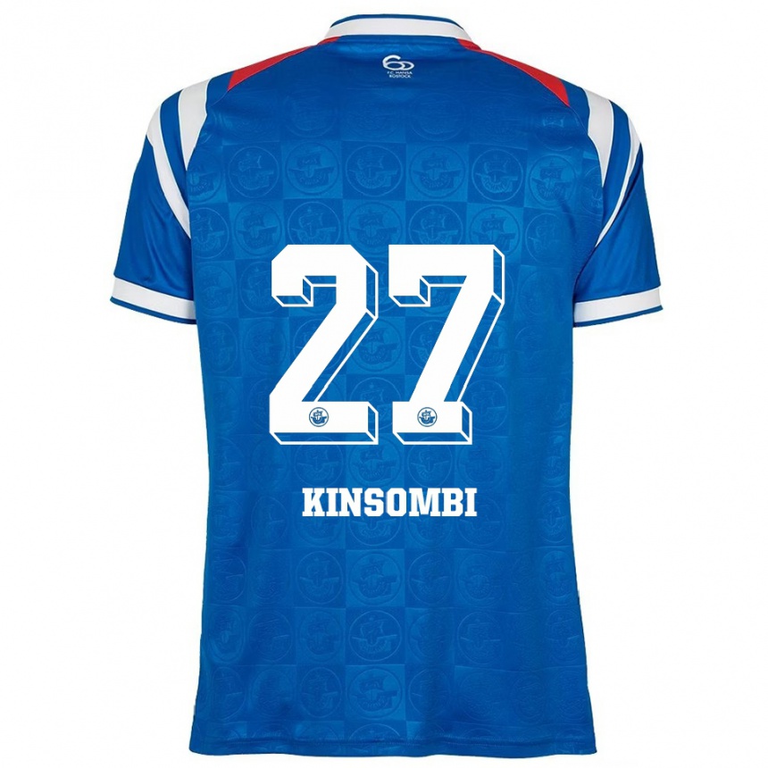 גברים כדורגל Christian Kinsombi #27 כחול לבן אדום ג'רזי ביתית 2025/26