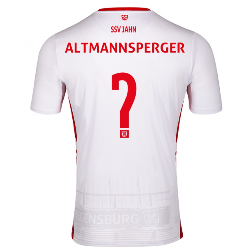 גברים כדורגל Felix Altmannsperger #0 לבן אדום ג'רזי ביתית 2025/26