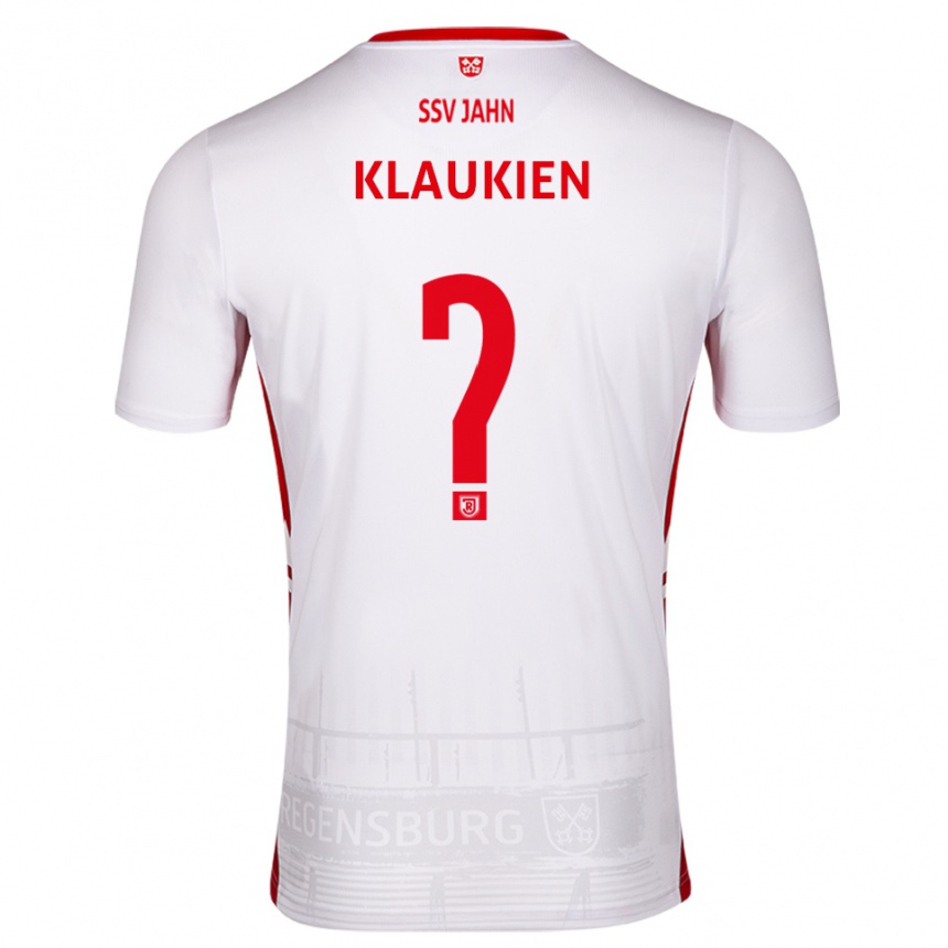 גברים כדורגל Luca Klaukien #0 לבן אדום ג'רזי ביתית 2025/26