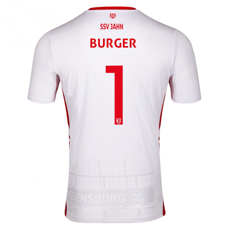 גברים כדורגל Gabriel Burger #1 לבן אדום ג'רזי ביתית 2025/26