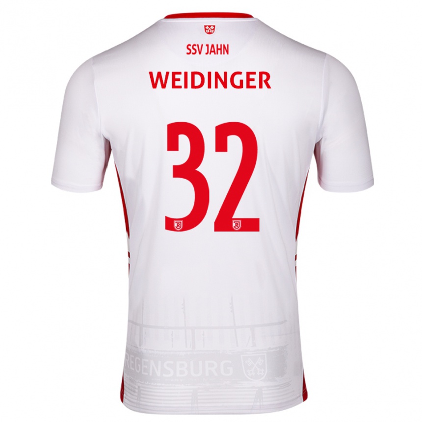 גברים כדורגל אלכסנדר ויידינגר #32 לבן אדום ג'רזי ביתית 2025/26