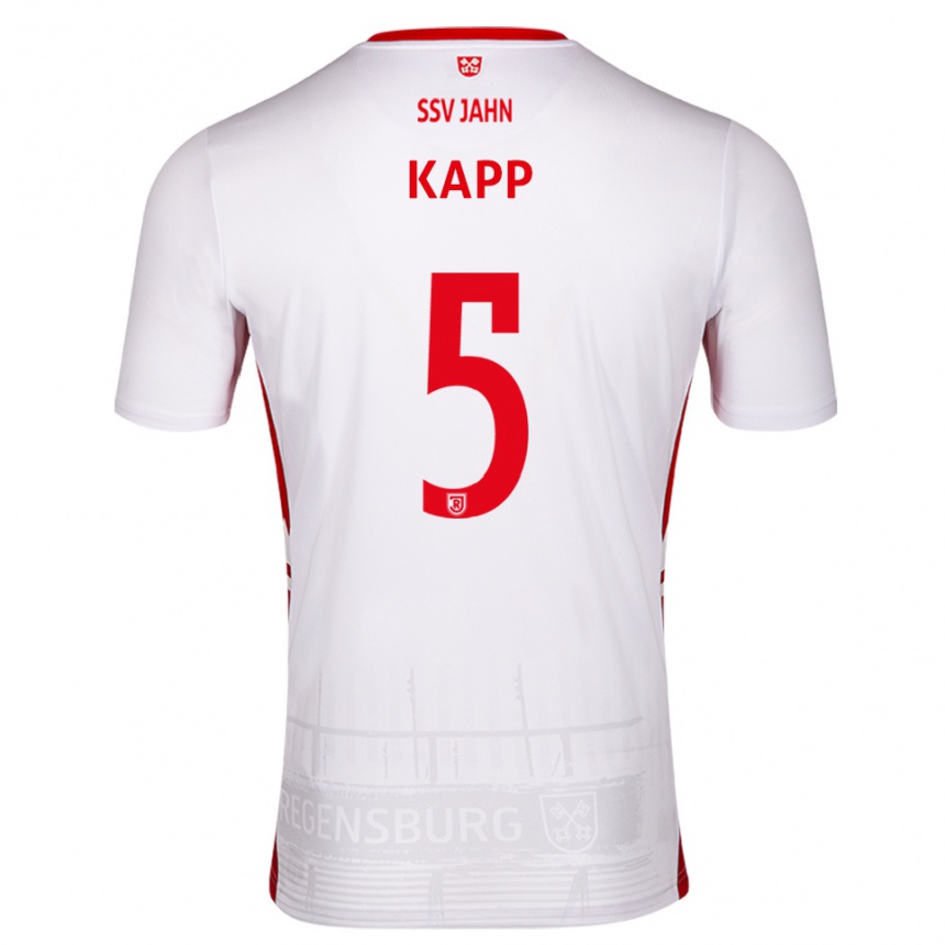 גברים כדורגל מקסימיליאן קאפ #5 לבן אדום ג'רזי ביתית 2025/26