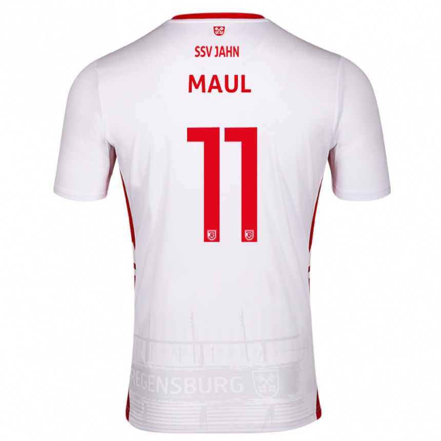 גברים כדורגל Marco Maul #11 לבן אדום ג'רזי ביתית 2025/26