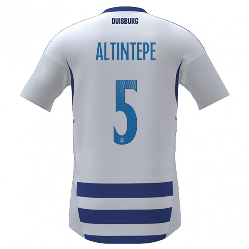 גברים כדורגל Sükeyne Altintepe #5 לבן כחול ג'רזי ביתית 2025/26