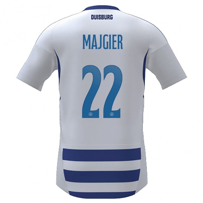 גברים כדורגל Philipp Majgier #22 לבן כחול ג'רזי ביתית 2025/26