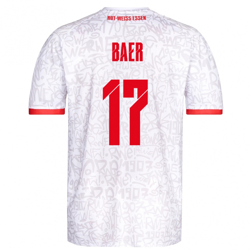 גברים כדורגל לוקה דניס בר #17 לבן אדום ג'רזי ביתית 2025/26