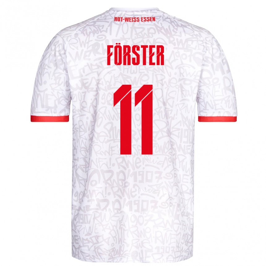 גברים כדורגל Luis Förster #11 לבן אדום ג'רזי ביתית 2025/26