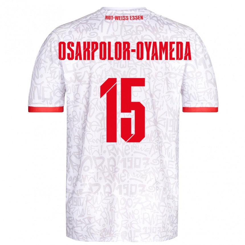 גברים כדורגל Joel Osakpolor-Oyameda #15 לבן אדום ג'רזי ביתית 2025/26