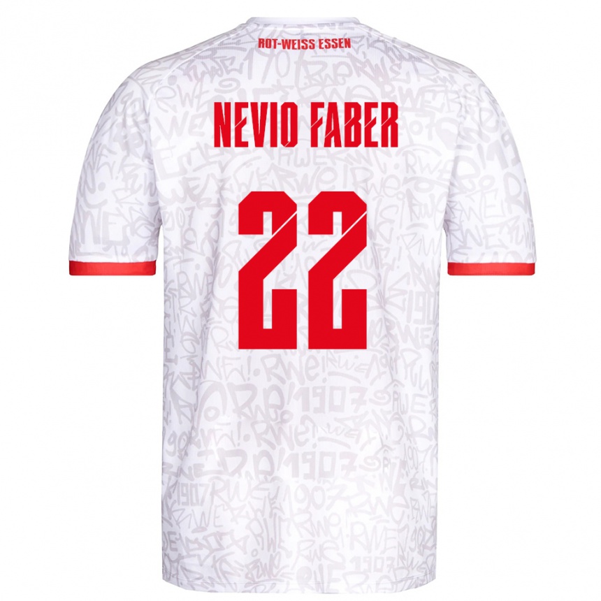 גברים כדורגל Arne Nevio Faber #22 לבן אדום ג'רזי ביתית 2025/26