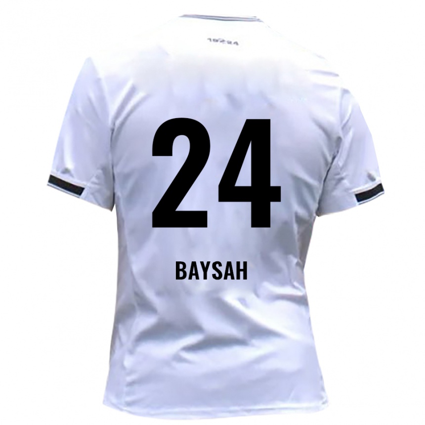 גברים כדורגל Mayango Baysah #24 לבן אדום ג'רזי ביתית 2025/26