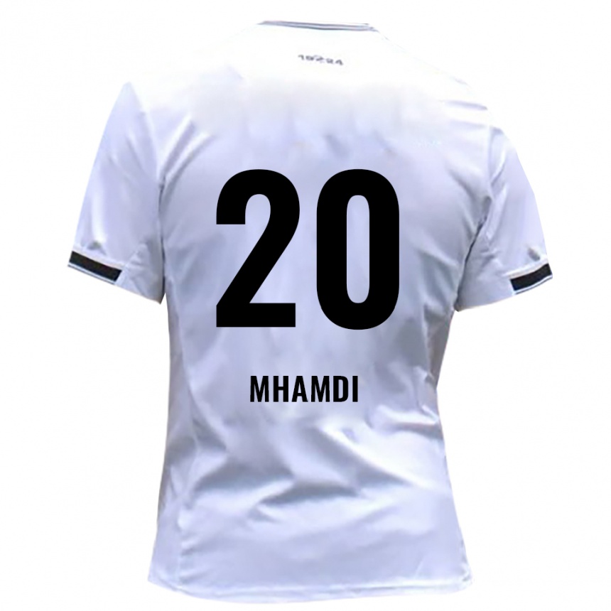 גברים כדורגל אואליד מחמדי #20 לבן אדום ג'רזי ביתית 2025/26