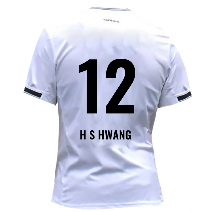 גברים כדורגל Seung-Ho Hwang #12 לבן אדום ג'רזי ביתית 2025/26