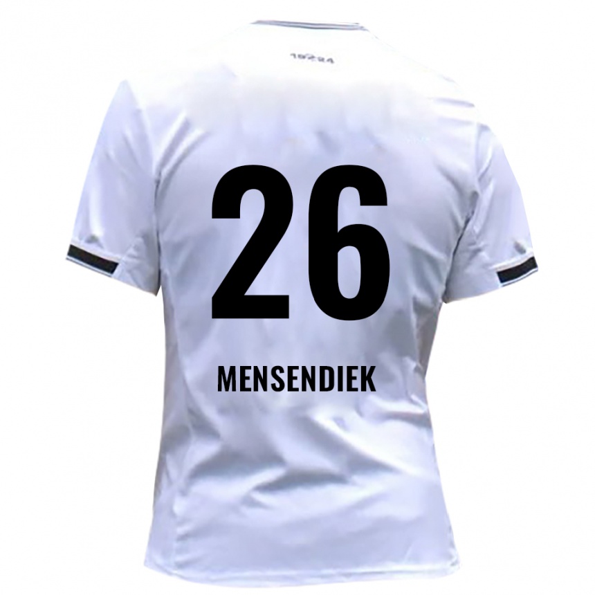 גברים כדורגל לואיס מנסנדיק #26 לבן אדום ג'רזי ביתית 2025/26