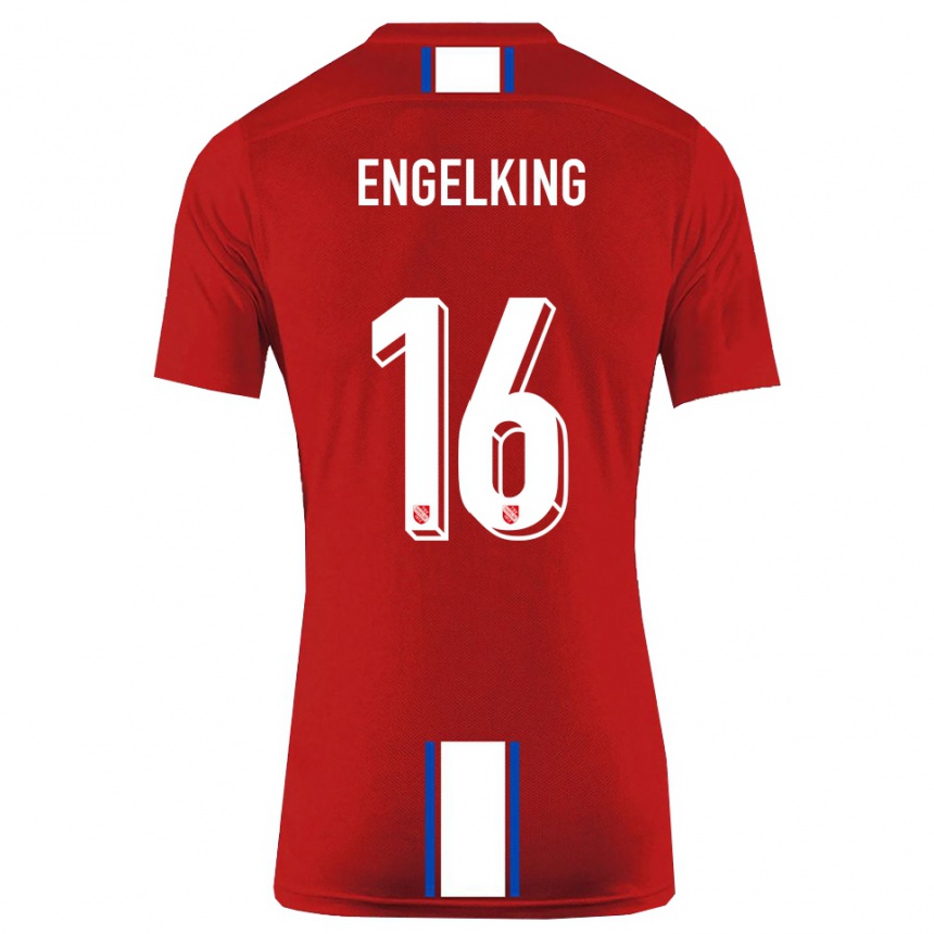 גברים כדורגל טורבן אנגלקינג #16 אדום לבן ג'רזי ביתית 2025/26