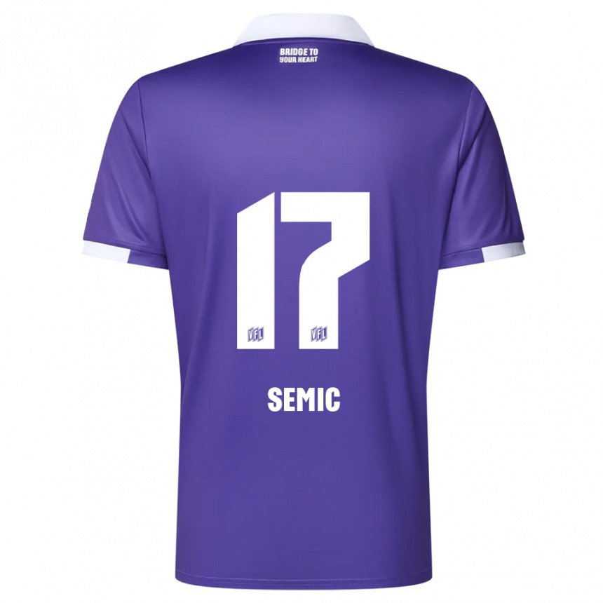 גברים כדורגל ליון סאמיץ' #17 סגול לבן ג'רזי ביתית 2025/26