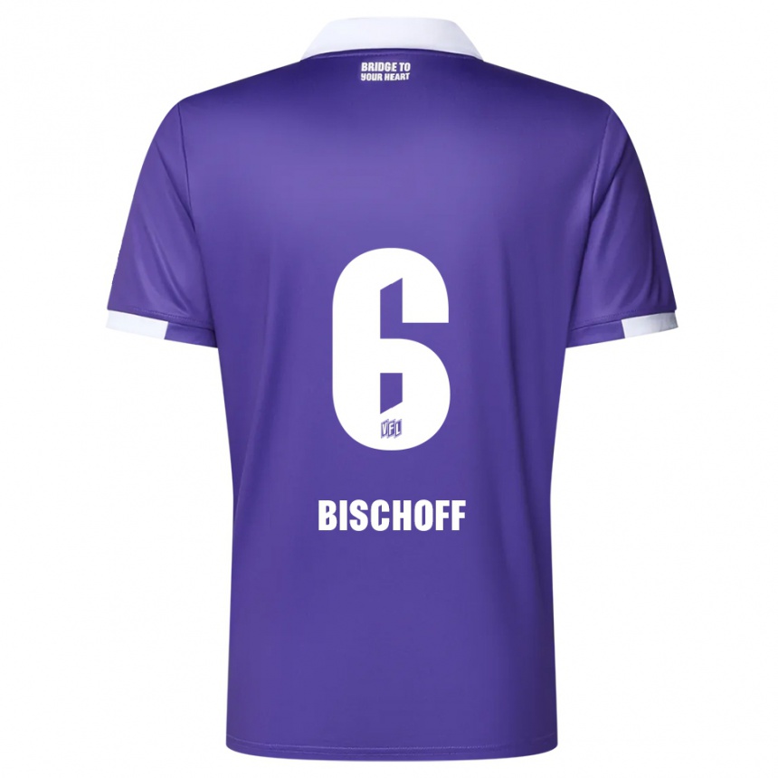 גברים כדורגל Vincent Bischoff #6 סגול לבן ג'רזי ביתית 2025/26