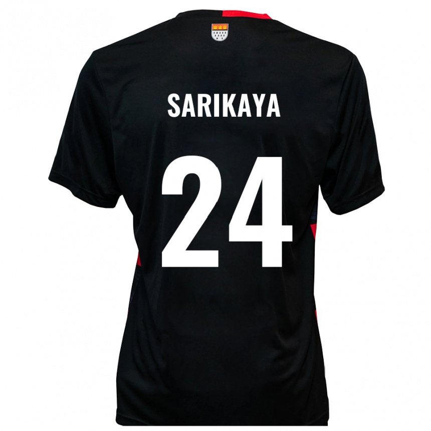 גברים כדורגל Ege Sarikaya #24 שחור אדום ג'רזי ביתית 2025/26