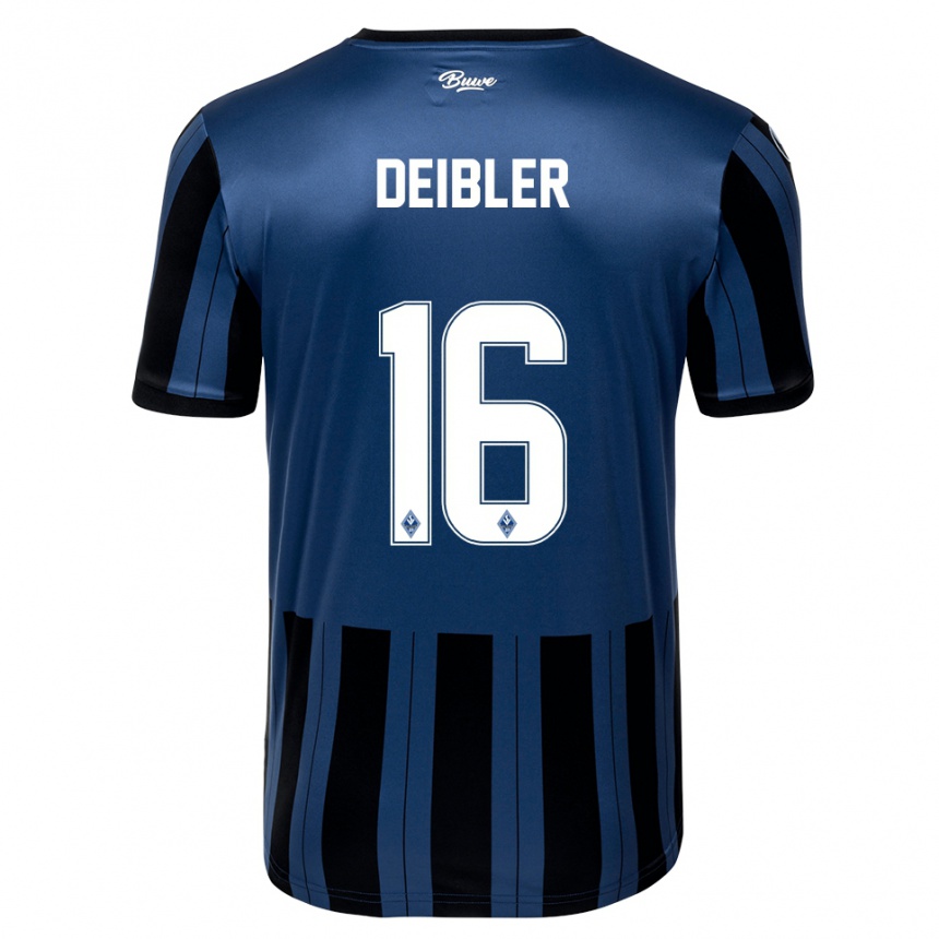 גברים כדורגל Teo Deibler #16 כחול אפור שחור ג'רזי ביתית 2025/26