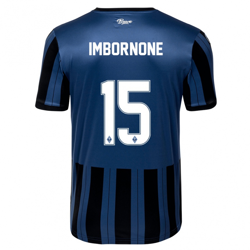 גברים כדורגל פאביו דומניקו אימבורנון #15 כחול אפור שחור ג'רזי ביתית 2025/26