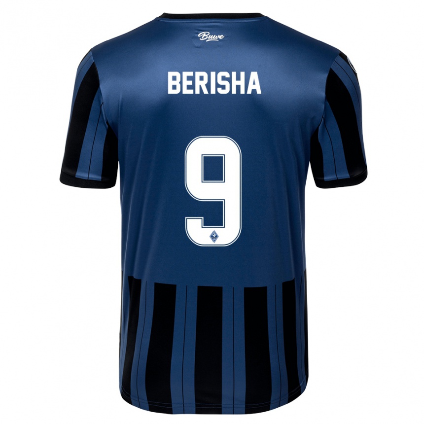 גברים כדורגל Leotrim Berisha #9 כחול אפור שחור ג'רזי ביתית 2025/26